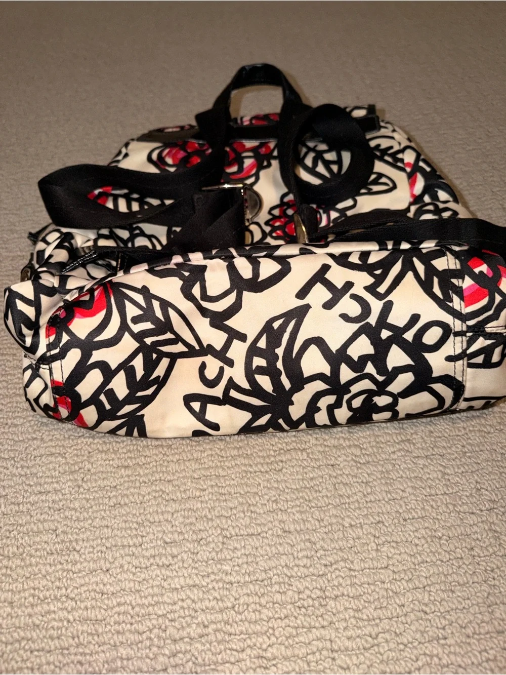 Coach Poppy Daisy Floral Graffiti Canvas Wallet & Backpack Combo (Style F16582)